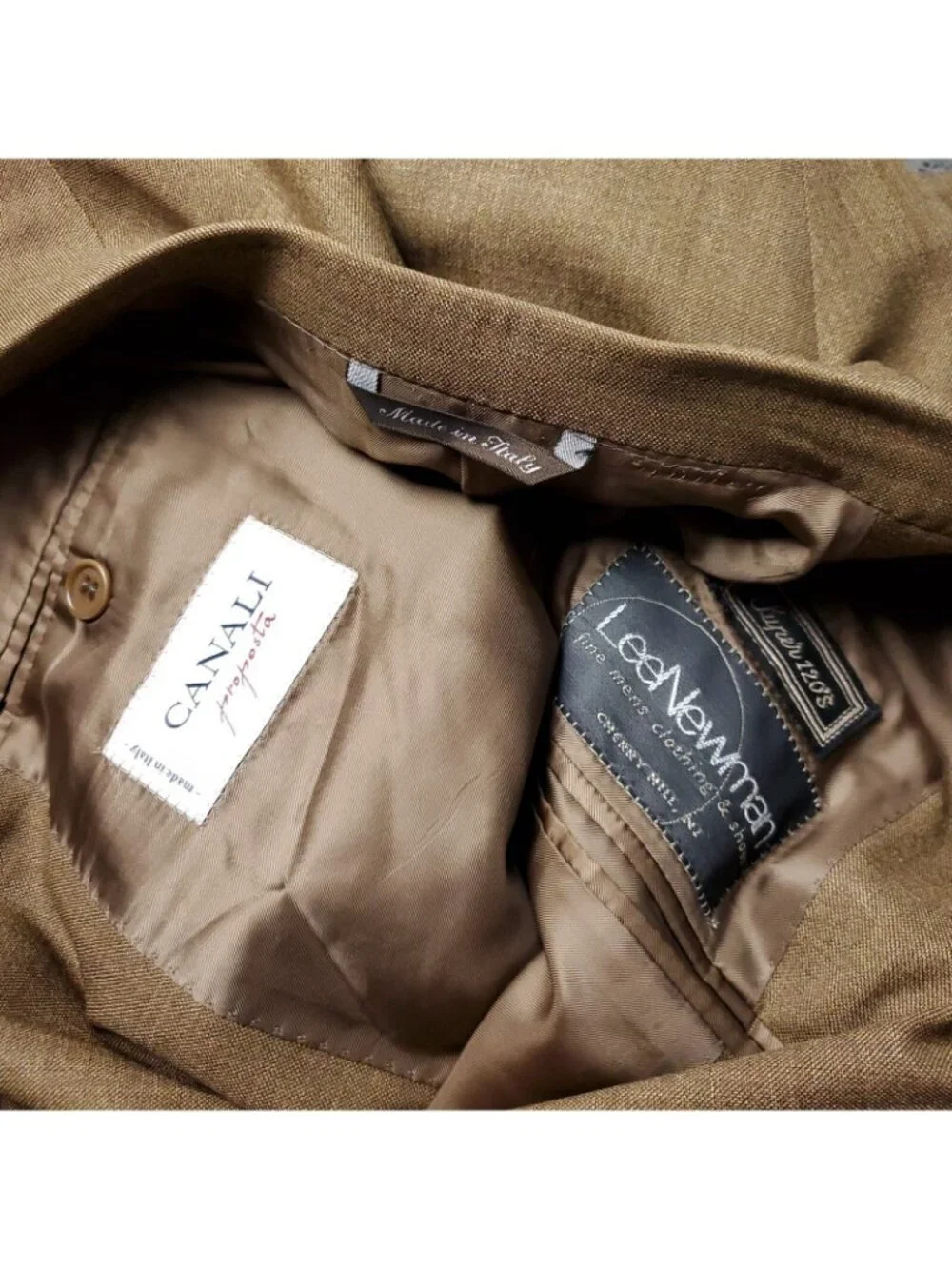 CANALI Proposta Wool Blazer Mens Size 50 Brown Lee Newman Suit Jacket Dress